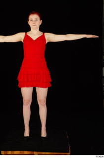 Vanessa Shelby red dress standing t poses whole body 0001.jpg